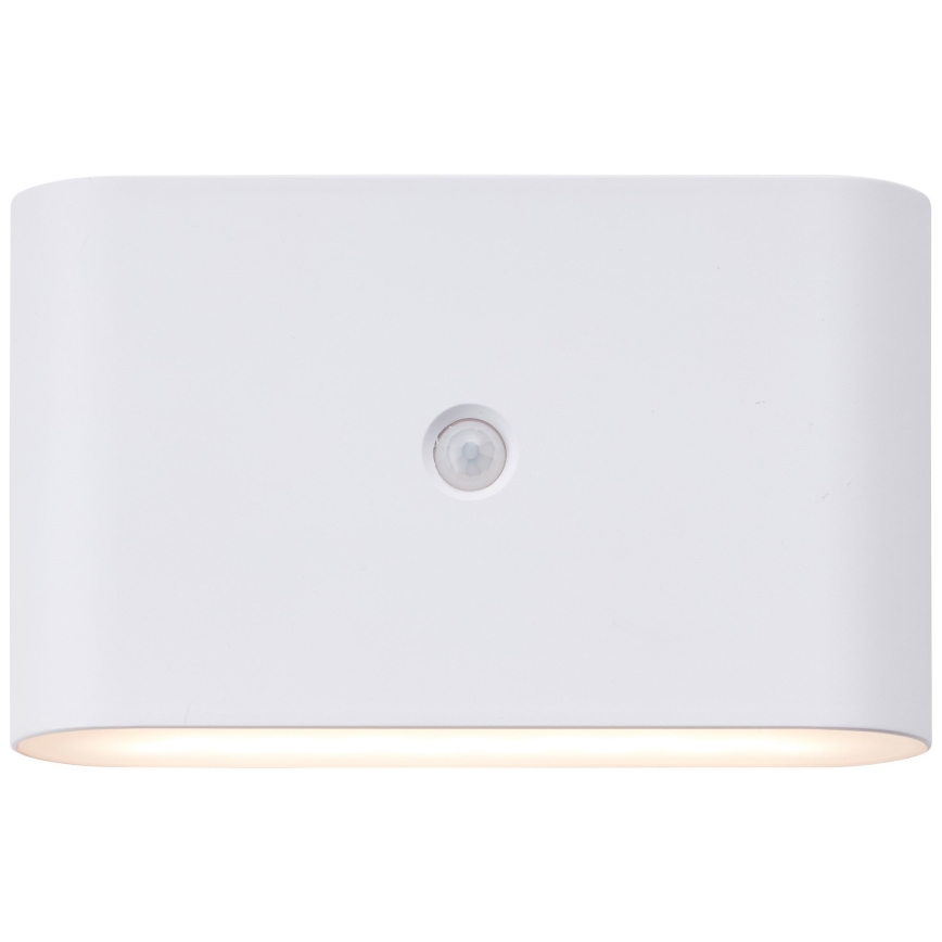 Brilliant - Iluminação de parede LED para exterior com sensor XINO LED/3W/5V 3600 mAh IP44 branco