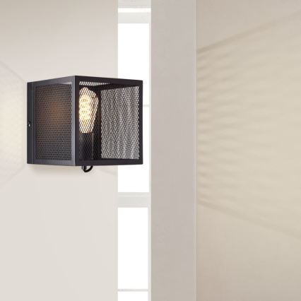 Brilliant - Iluminação de parede MAZE 1xE27/40W/230V preto