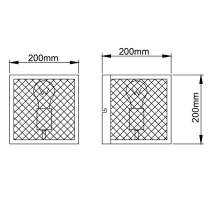 Brilliant - Iluminação de parede MAZE 1xE27/40W/230V preto