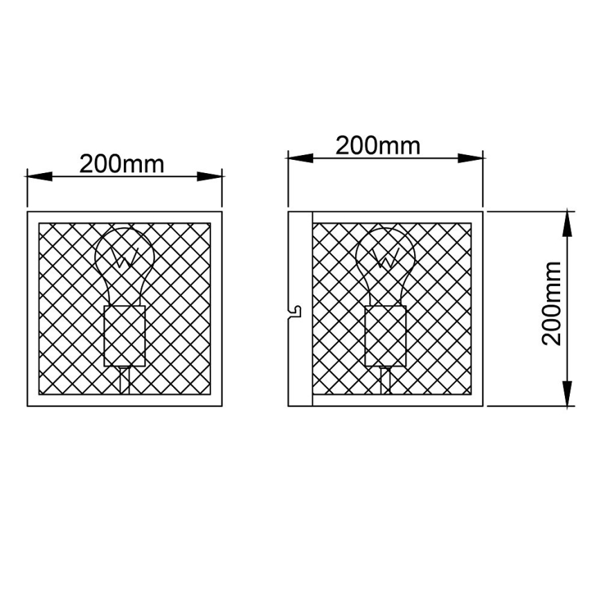 Brilliant - Iluminação de parede MAZE 1xE27/40W/230V preto