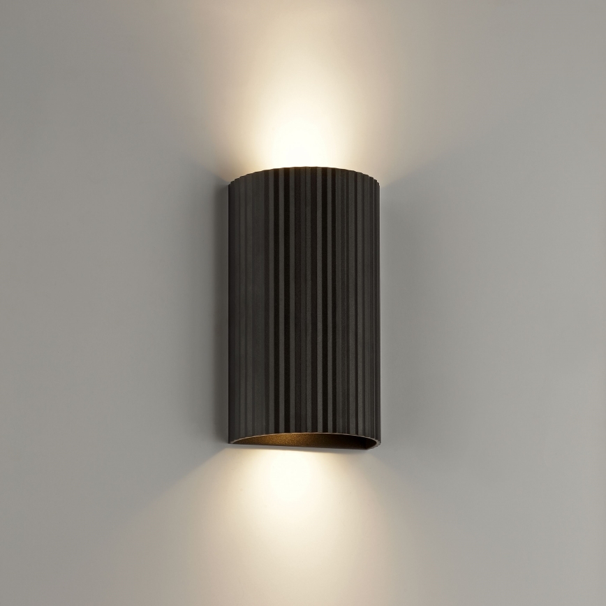 Brilliant - Iluminação de parede UNDULA 2xGU10/10W/230V preto