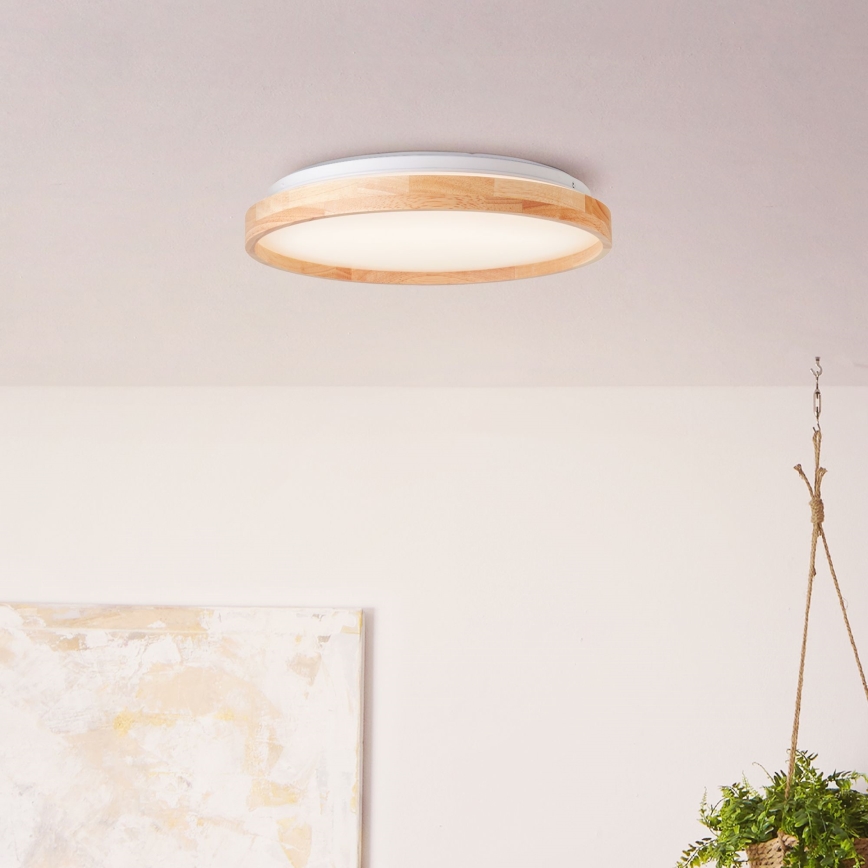 Brilliant - Iluminação de teto LED ALSON LED/26W/230V 3000/4500K diâmetro 39,5 cm borracha de figueira - FSC certificado
