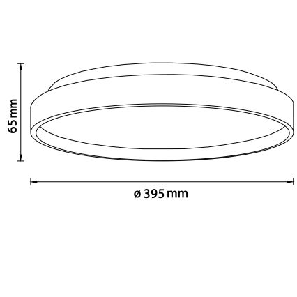 Brilliant - Iluminação de teto LED ALSON LED/26W/230V 3000/4500K diâmetro 39,5 cm borracha de figueira - FSC certificado