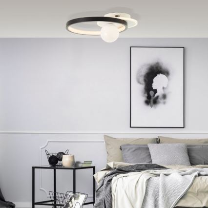 Brilliant - Iluminação de teto LED com regulação ATLANTA LED/24W/230V preto/branco