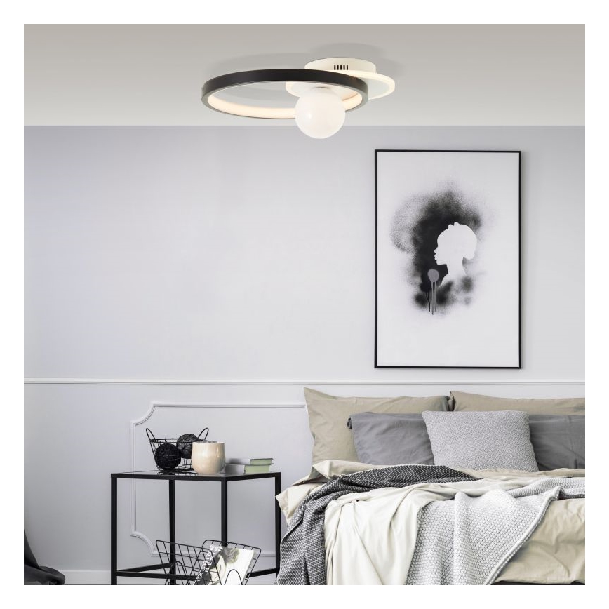 Brilliant - Iluminação de teto LED com regulação ATLANTA LED/24W/230V preto/branco