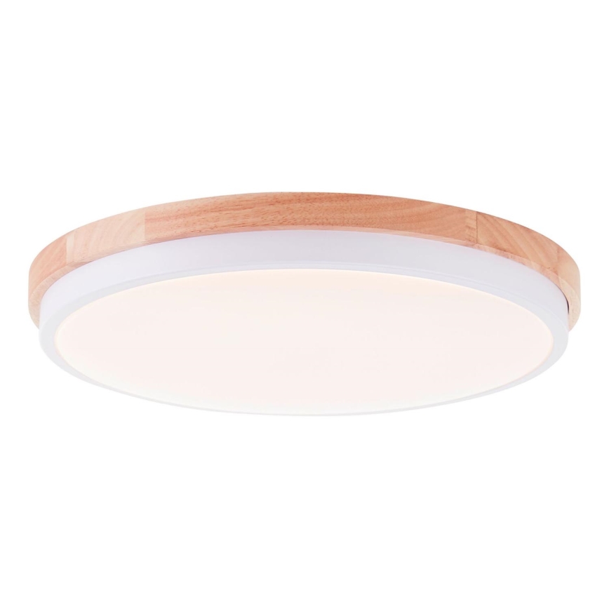 Brilliant - Iluminação de teto LED com regulação BAARLO LED/24W/230V diâmetro 35 cm branco/borracha de figueira - FSC certificado