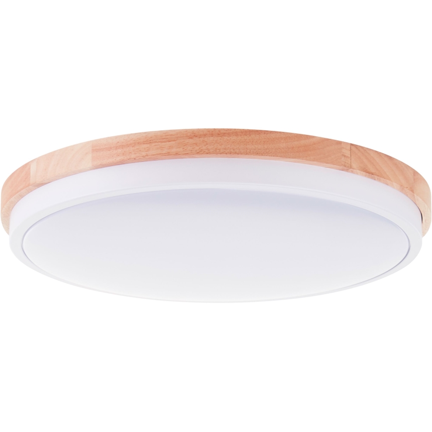 Brilliant - Iluminação de teto LED com regulação BAARLO LED/24W/230V diâmetro 35 cm branco/borracha de figueira - FSC certificado