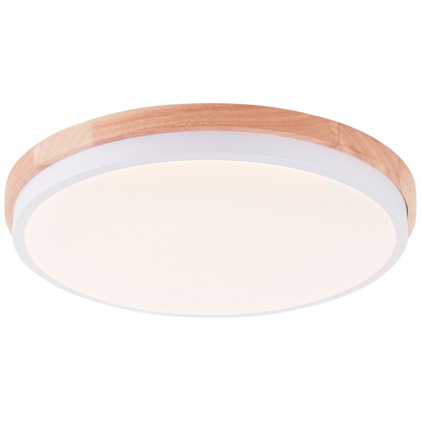 Brilliant - Iluminação de teto LED com regulação BAARLO LED/24W/230V diâmetro 35 cm branco/borracha de figueira - FSC certificado