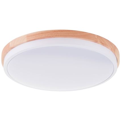 Brilliant - Iluminação de teto LED com regulação BAARLO LED/24W/230V diâmetro 35 cm branco/borracha de figueira - FSC certificado
