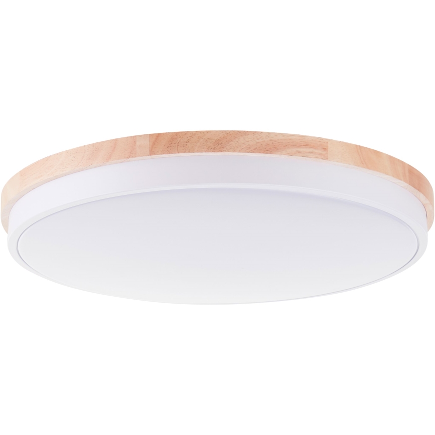 Brilliant - Iluminação de teto LED com regulação BAARLO LED/36W/230V 3000-6500K diâmetro 50 cm branco/borracha de figueira + comando - FSC certificado