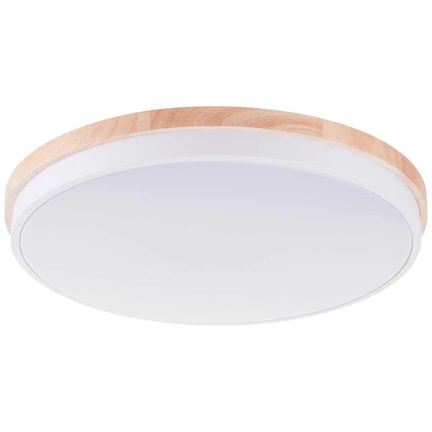 Brilliant - Iluminação de teto LED com regulação BAARLO LED/36W/230V 3000-6500K diâmetro 50 cm branco/borracha de figueira + comando - FSC certificado
