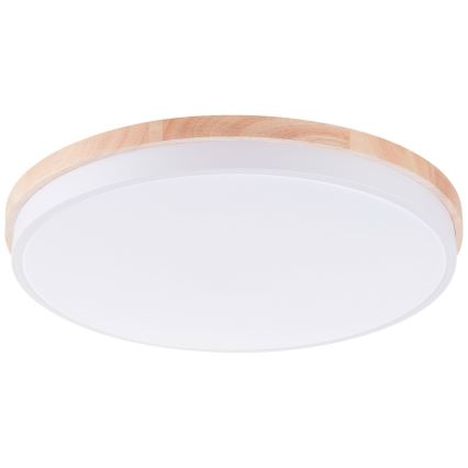 Brilliant - Iluminação de teto LED com regulação BAARLO LED/36W/230V 3000-6500K diâmetro 50 cm branco/borracha de figueira + comando - FSC certificado
