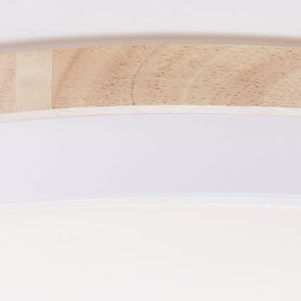 Brilliant - Iluminação de teto LED com regulação BAARLO LED/36W/230V 3000-6500K diâmetro 50 cm branco/borracha de figueira + comando - FSC certificado