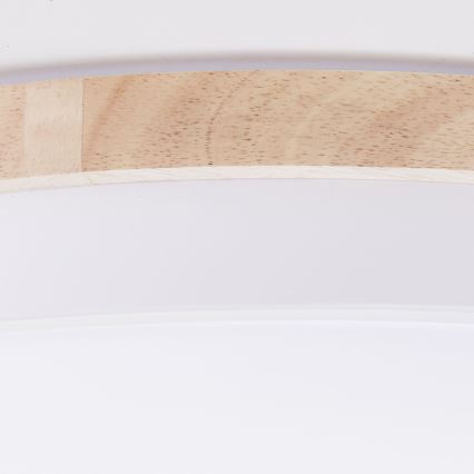Brilliant - Iluminação de teto LED com regulação BAARLO LED/36W/230V 3000-6500K diâmetro 50 cm branco/borracha de figueira + comando - FSC certificado