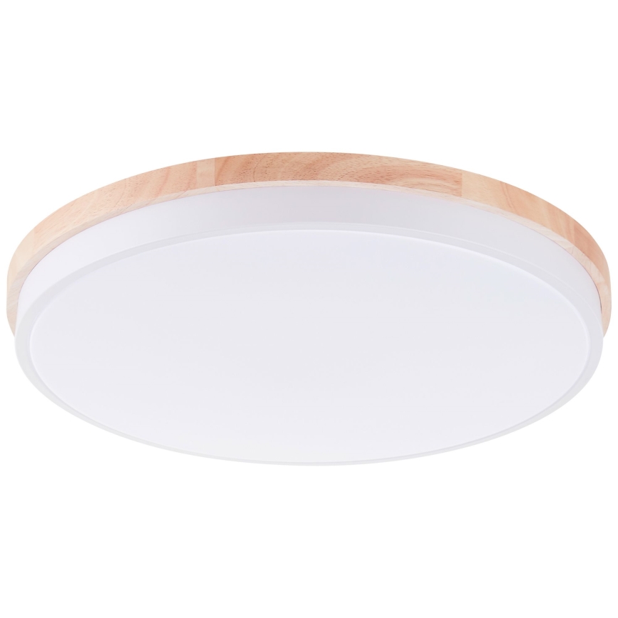 Brilliant - Iluminação de teto LED com regulação BAARLO LED/36W/230V 3000-6500K diâmetro 50 cm branco/borracha de figueira + comando
