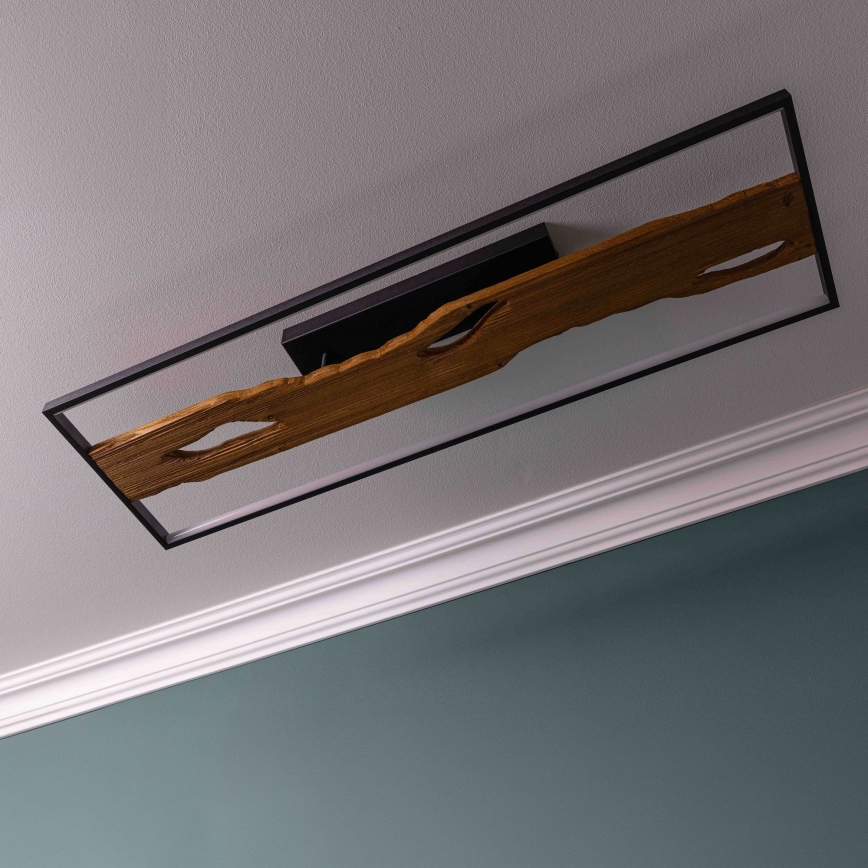 Brilliant - Iluminação de teto LED com regulação CHAUMONT LED/48W/230V borracha de figueira - FSC certificado