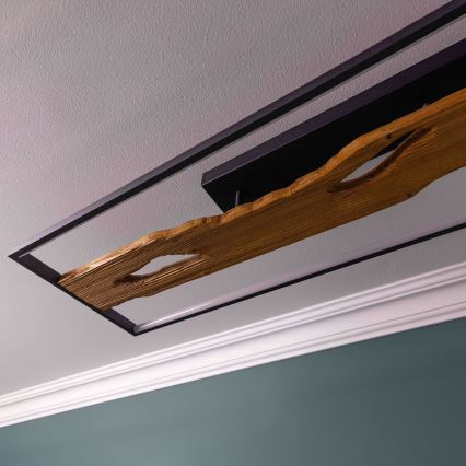 Brilliant - Iluminação de teto LED com regulação CHAUMONT LED/48W/230V borracha de figueira - FSC certificado