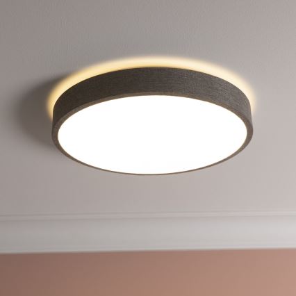 Brilliant - Iluminação de teto LED com regulação FILIZ LED/24W/230V diâmetro 38,5 cm cinzento