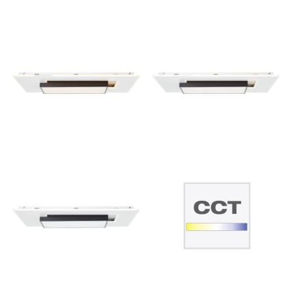Brilliant - Iluminação de teto LED com regulação HUTSON LED/60W/230V 3000-7100K 50x80 cm branco + comando