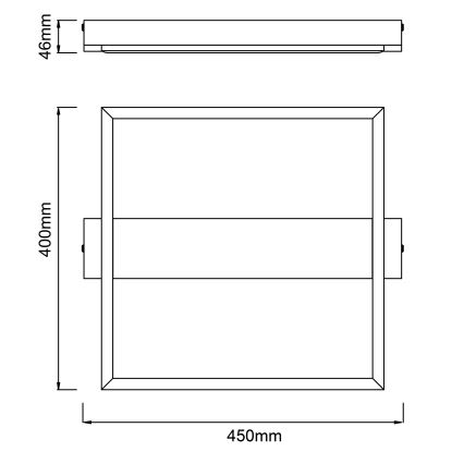Brilliant - Iluminação de teto LED com regulação LONEOS LED/24W/230V 3000K 45x40 cm - FSC certificado