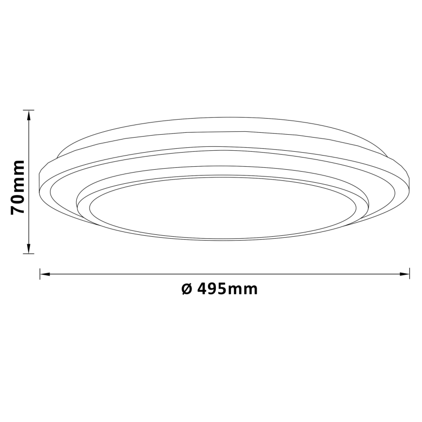 Brilliant - Iluminação de teto LED com regulação LUCIANO LED/40W/230V 3000-6500K + comando
