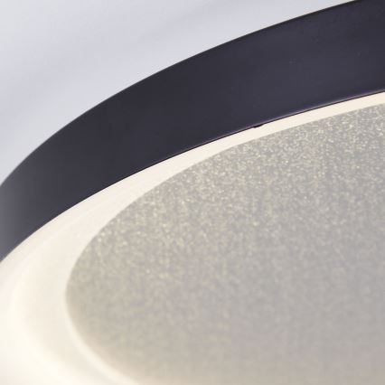 Brilliant - Iluminação de teto LED com regulação QUITO LED/30W/230V 3000K diâmetro 42 cm preto