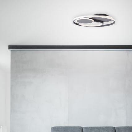Brilliant - Iluminação de teto LED com regulação RUNDA LED/50W/230V 3000-6500K preto + comando