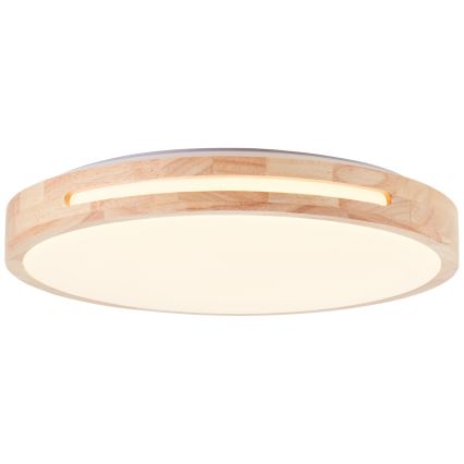 Brilliant - Iluminação de teto LED com regulação WOODBURY LED/24W/230V diâmetro 39 cm borracha de figueira