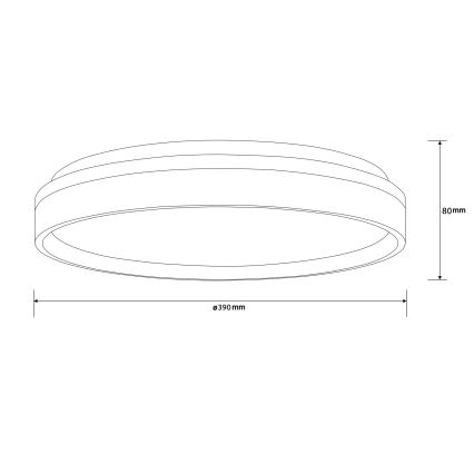 Brilliant - Iluminação de teto LED KALMAR LED/26W/230V 3000K diâmetro 39 cm branco