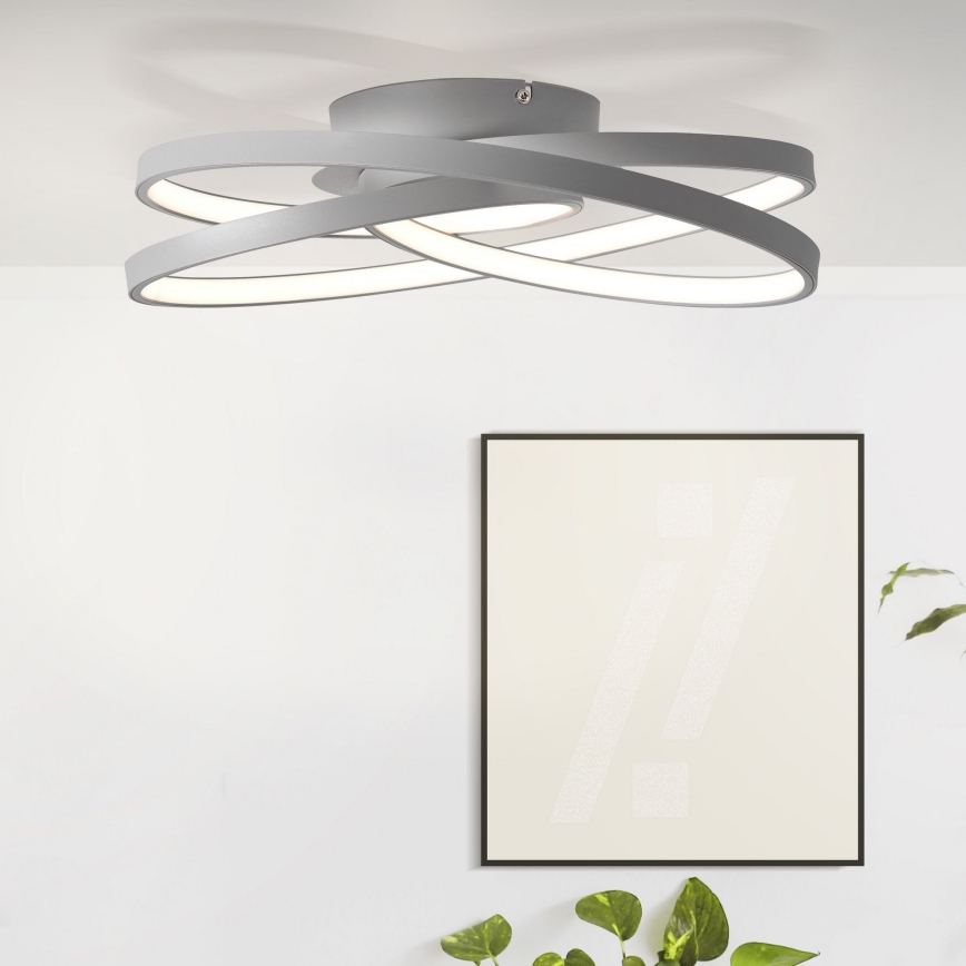 Brilliant - Iluminação de teto LED LABYRINTH LED/40W/230V diâmetro 39,5 cm cinzento