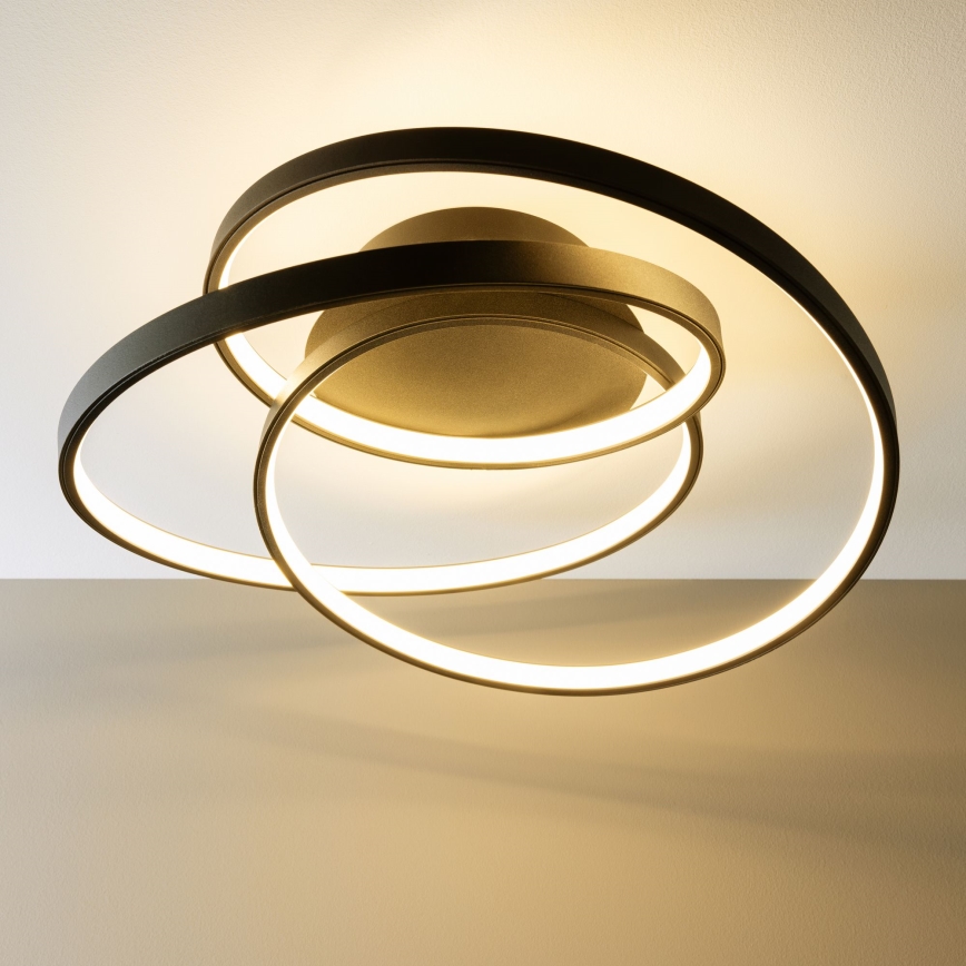 Brilliant - Iluminação de teto LED LABYRINTH LED/40W/230V diâmetro 39,5 cm preto