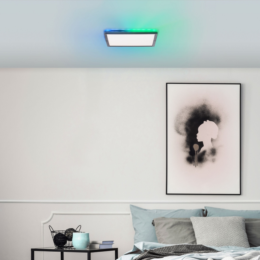 Brilliant - Iluminação de teto LED RGBW com regulação SALTERY LED/20W/230V 3000-6500 + comando