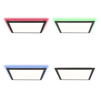 Brilliant - Iluminação de teto LED RGBW com regulação ALLIE LED/24W/230V 2700-6500K preto + comando
