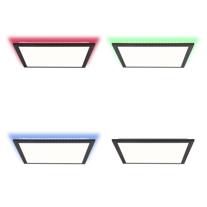 Brilliant - Iluminação de teto LED RGBW com regulação ALLIE LED/24W/230V 2700-6500K preto + comando