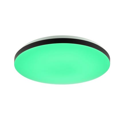 Brilliant - Iluminação de teto LED RGBW com regulação LIVIO LED/20W/230V 3000-6500K diâmetro 49 cm preto + comando