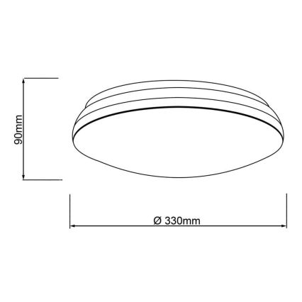 Brilliant - Iluminação de teto LED RGBW com regulação MIDWAY LED/14W/230V 3100-6500K Wi-Fi Tuya + comando