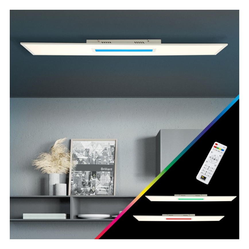 Brilliant - Iluminação de teto LED RGBW com regulação ODELLA LED/37W/230V 2700-6500K + comando