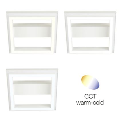 Brilliant - Iluminação de teto LED RGBW com regulação PALLAS LED/18W/230V 2700-6500K + comando