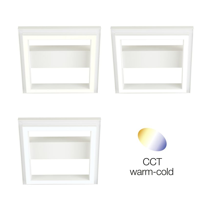 Brilliant - Iluminação de teto LED RGBW com regulação PALLAS LED/18W/230V 2700-6500K + comando