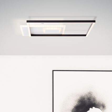 Brilliant - Iluminação de teto LED com regulação IORGO LED/40W/230V 3000K 43,5x43,5 cm branco/preto