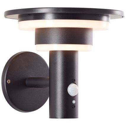 Brilliant - Iluminação solar de parede LED com sensor GARVINA LED/3W/3,7V IP44 preto
