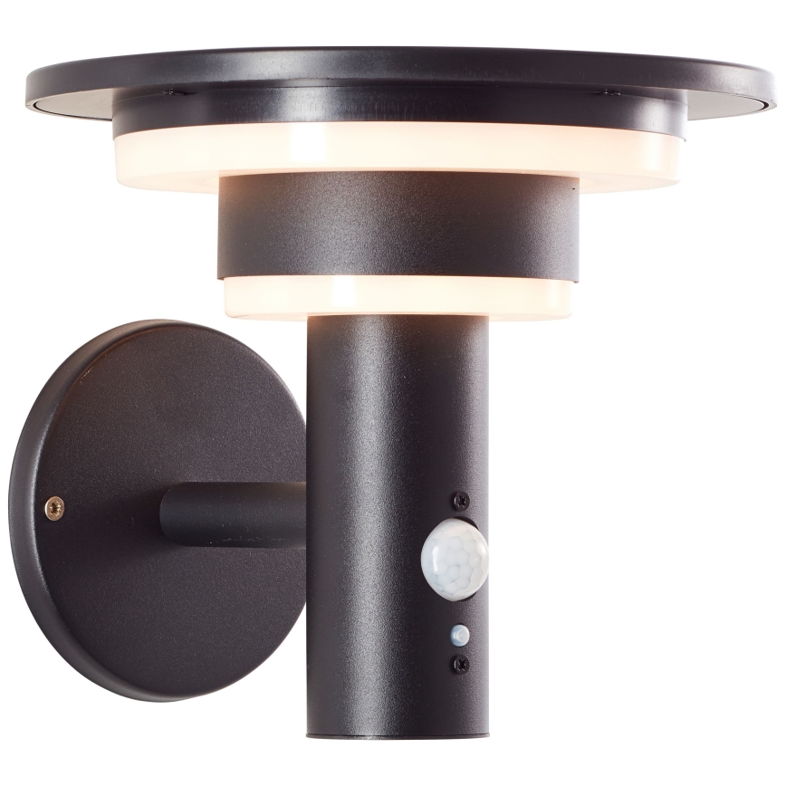 Brilliant - Iluminação solar de parede LED com sensor GARVINA LED/3W/3,7V IP44 preto