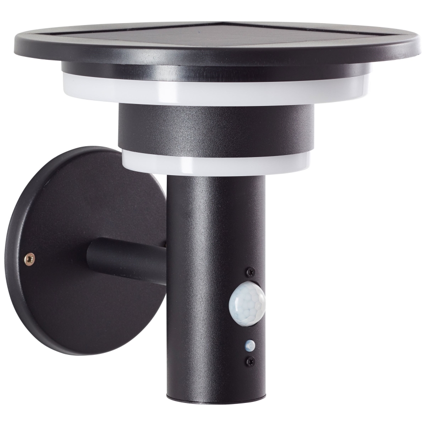 Brilliant - Iluminação solar de parede LED com sensor GARVINA LED/3W/3,7V IP44 preto