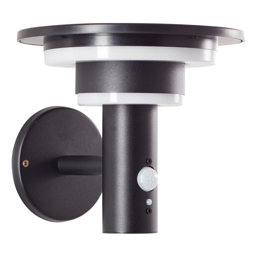Brilliant - Iluminação solar de parede LED com sensor GARVINA LED/3W/3,7V IP44 preto