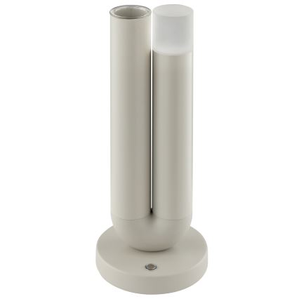 Brilliant - Lâmpada de mesa exterior tátil recarregável regulável SAYU LED/2,5W/5V 2700K 2600 mAh IP44 cinzenta