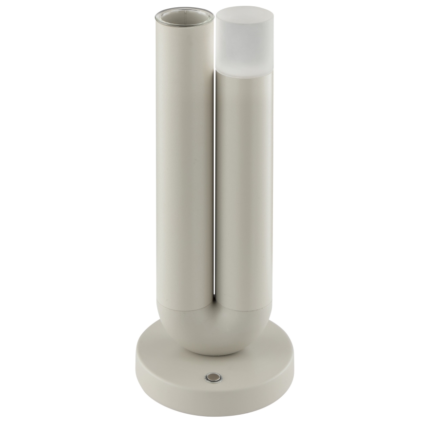Brilliant - Lâmpada de mesa exterior tátil recarregável regulável SAYU LED/2,5W/5V 2700K 2600 mAh IP44 cinzenta