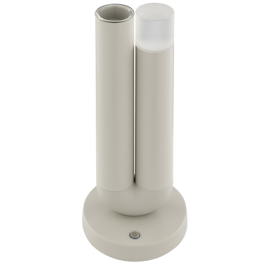 Brilliant - Lâmpada de mesa exterior tátil recarregável regulável SAYU LED/2,5W/5V 2700K 2600 mAh IP44 cinzenta