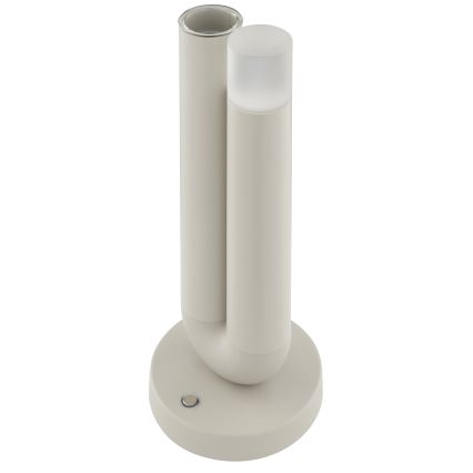 Brilliant - Lâmpada de mesa exterior tátil recarregável regulável SAYU LED/2,5W/5V 2700K 2600 mAh IP44 cinzenta
