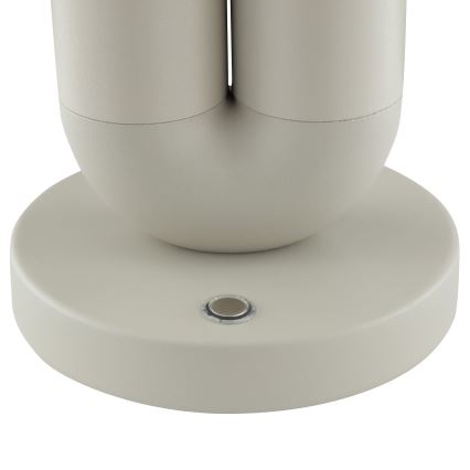 Brilliant - Lâmpada de mesa exterior tátil recarregável regulável SAYU LED/2,5W/5V 2700K 2600 mAh IP44 cinzenta