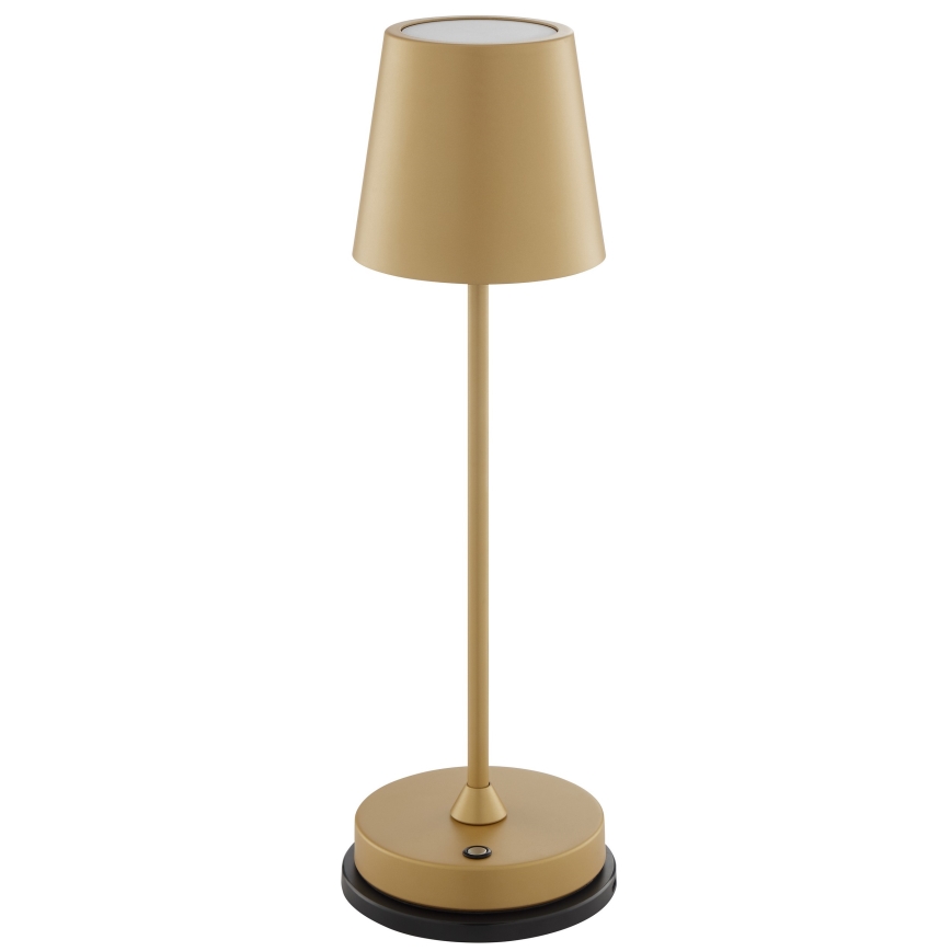 Brilliant - LED Lâmpada de mesa para exterior tátil, recarregável e dimerizável ELORA LED/2,5W/5V 2700K 2600 mAh IP44 dourada